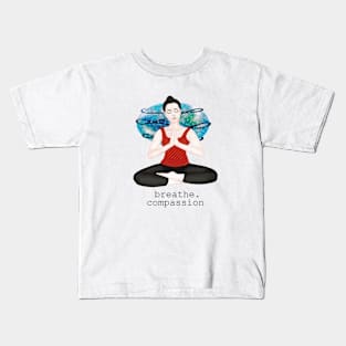 breathe. compassion Kids T-Shirt